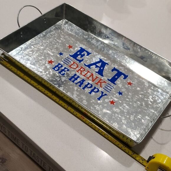 Fun "Eat, drink, be happy" serving tray - Picture 5 of 8